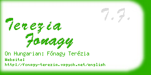 terezia fonagy business card